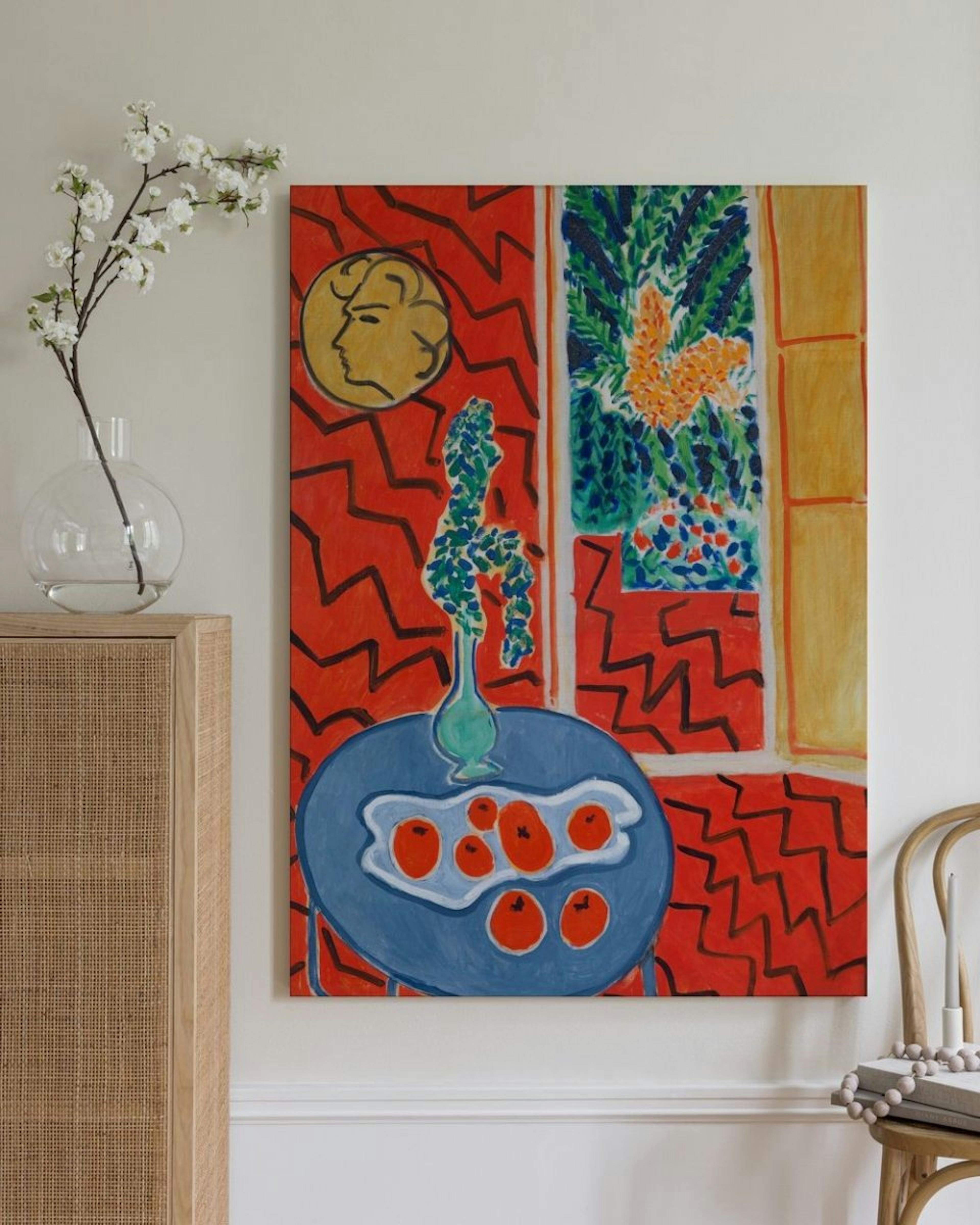 Matisse - Red Interior, Still Life on a Blue Table Obraz na płótnie