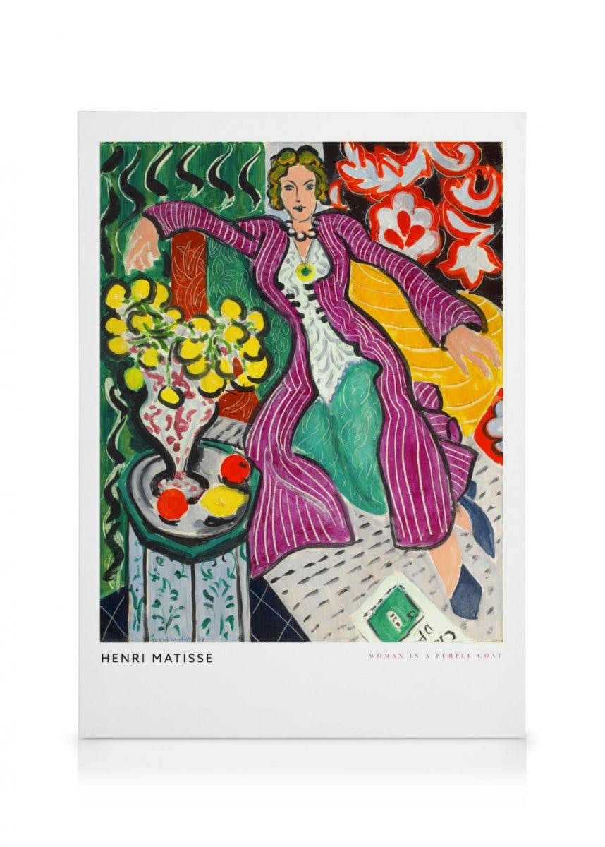 Canvastavlor Matisse - Woman in a Purple Coat Canvastavla (50x70 cm)
