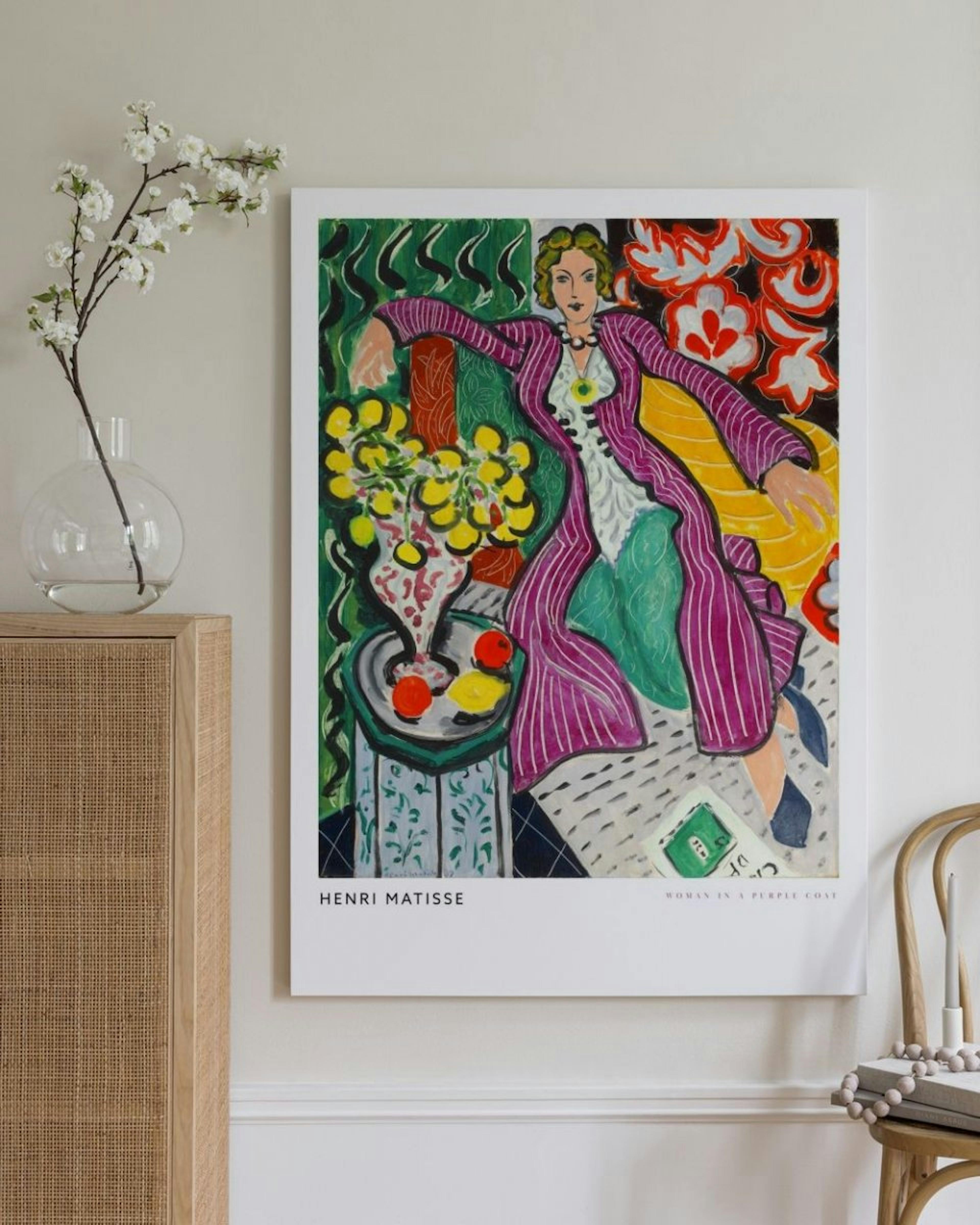 Matisse - Woman in a Purple Coat Lerret