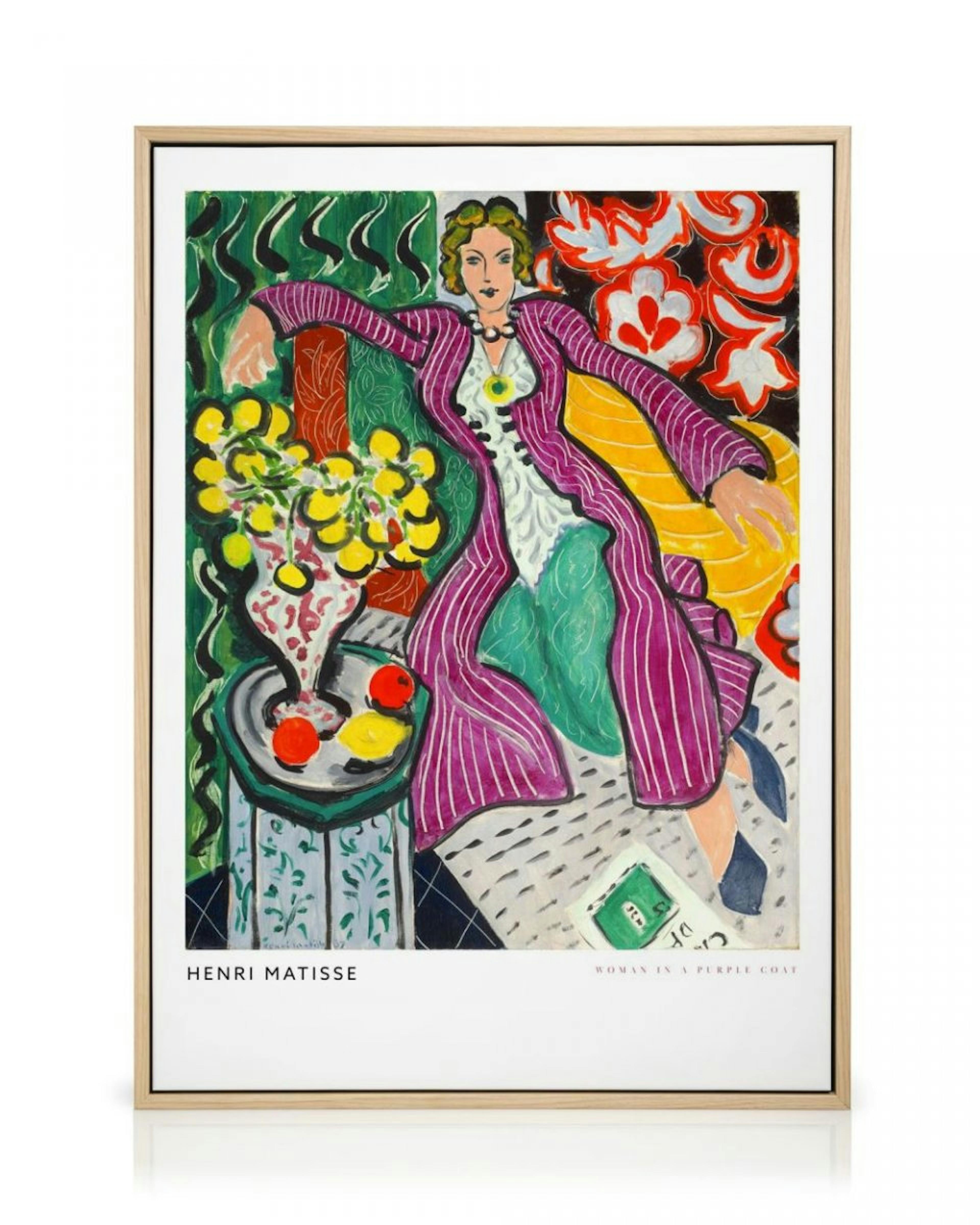 Matisse - Woman in a Purple Coat Lerret