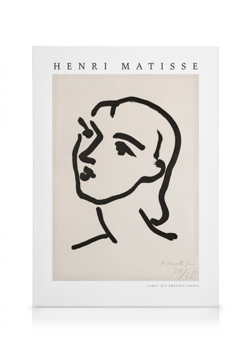 Canvastavlor Matisse - Nadia Aux Cheveux Lisses Canvastavla (100x140 cm)