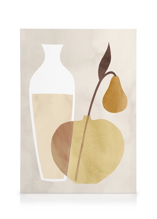 Vase and Pear Obraz na plátne (30x40 cm - Dubový rám)