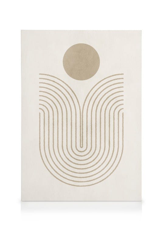 Canvas Prints Graphic Shapes and Curves No1 Canvas print (50x70 cm - Black Frame)
