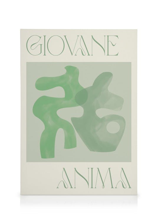 Giovane Anima Toile (50x70 cm - Cadre de chêne) - Art abstrait