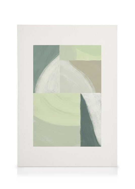 Canvastavlor Green Color Blocks Canvastavla (30x40 cm)