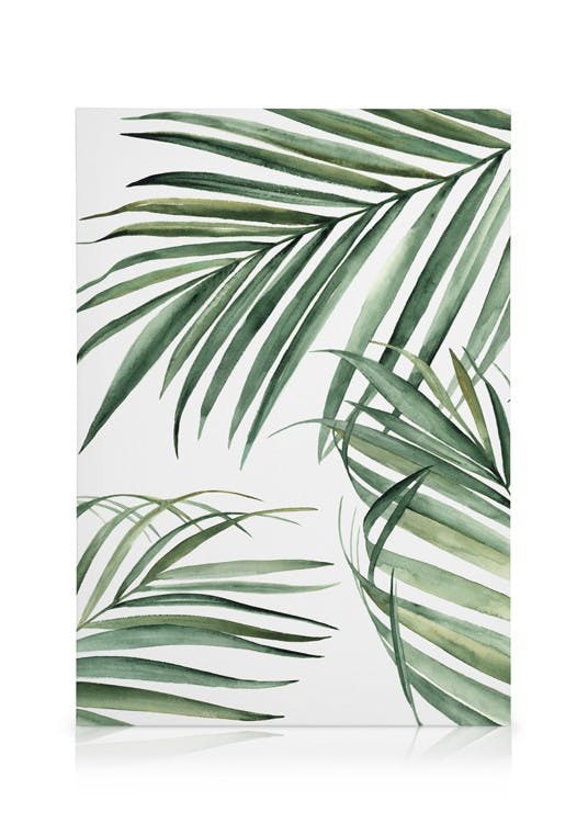 Canvas Prints Painted Leaves Canvas print (50x70 cm - Oak Frame)