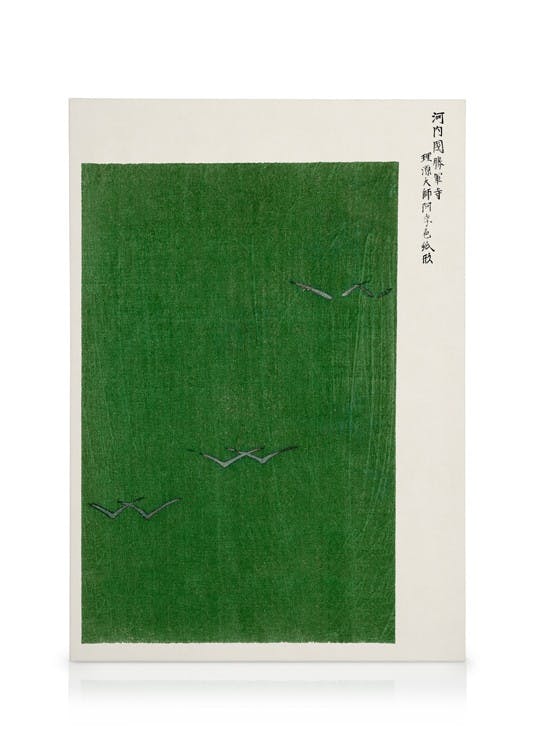 Canvas Prints Taguchi Tomoki - Yatsuo No Tsubaki Green Canvas print (70x100 cm - Black Frame)