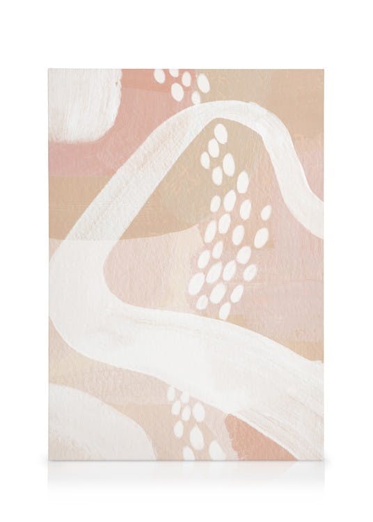 Canvas Schilderijen Peachy Abstract No1 Canvas (100x140 cm - Fotolijst Zwart)
