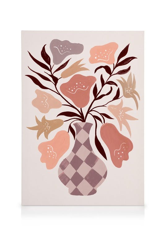 Obrazy na płótnie Flower Ornament No1 Obraz na płótnie (30x40 cm - Czarna ramka)
