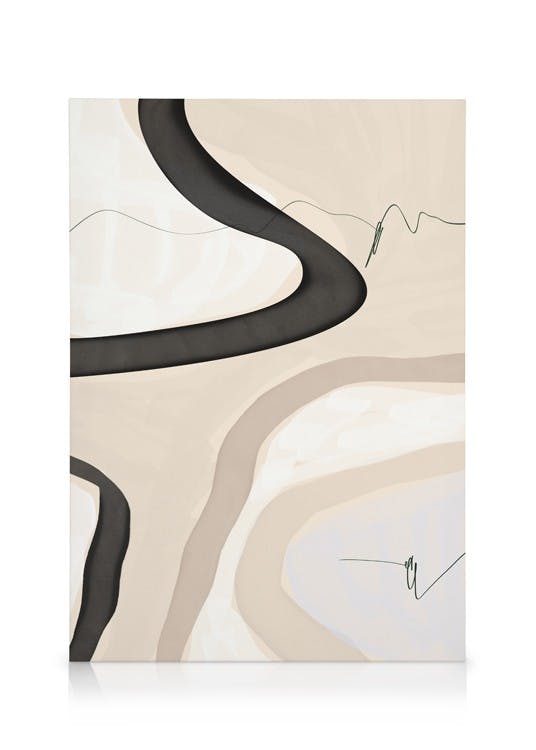 Canvas Prints Abstract Shapes No2 Canvas print (50x70 cm - Black Frame)