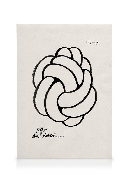 Canvas Prints Knot Sketch Canvas print (30x40 cm - Black Frame)