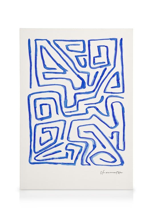 Un Ornament Bleu Toile (50x70 cm) - Art