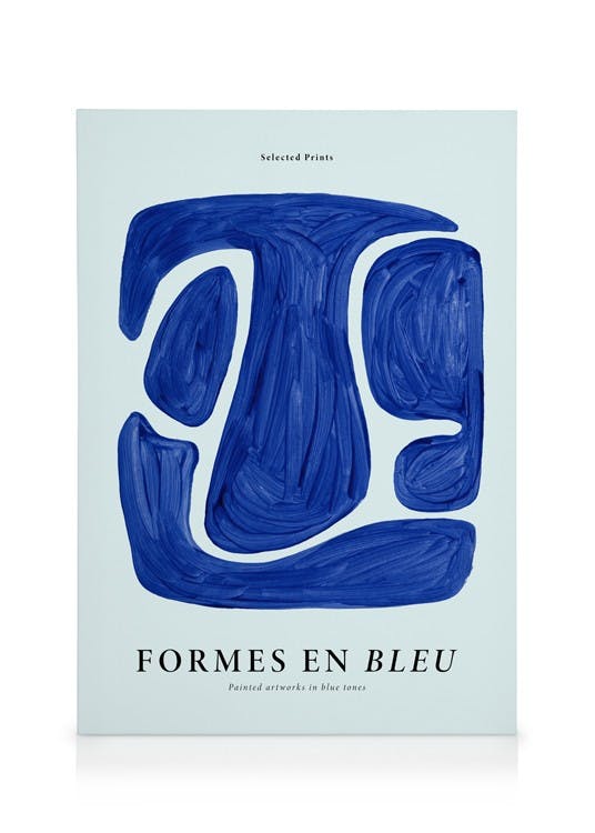 Canvastavlor Formes en Bleu No1 Canvastavla (50x70 cm)