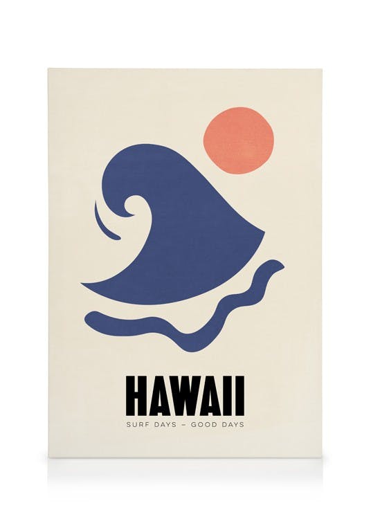 Obrazy na płótnie Graphic Hawaii Obraz na płótnie (30x40 cm - Ramka dębowa)
