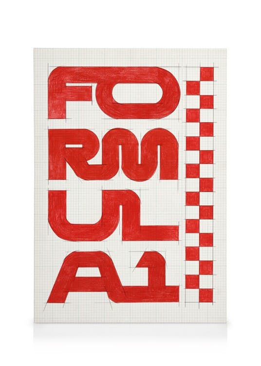 Canvas Prints Formula 1 Canvas print (50x70 cm - Black Frame)