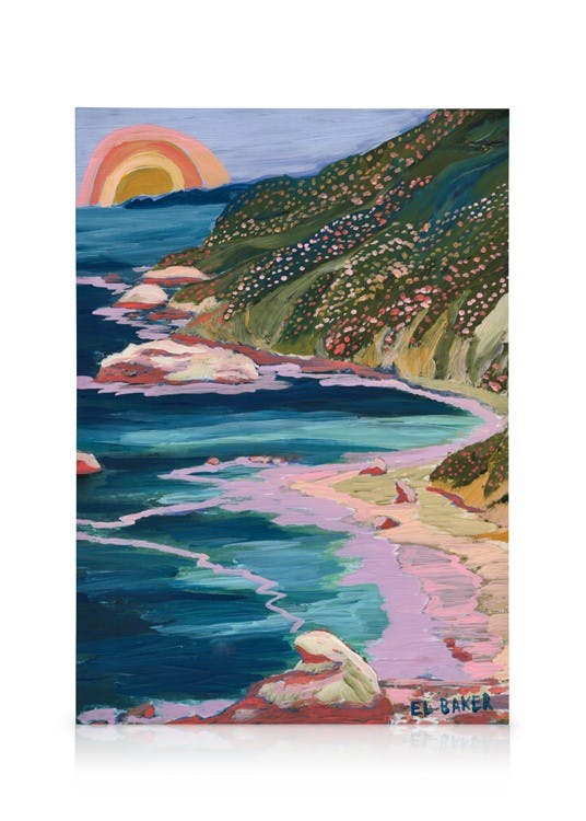 Canvastavlor Eleanor Baker - Big Sur Postcard Canvastavla (30x40 cm - Ekram)
