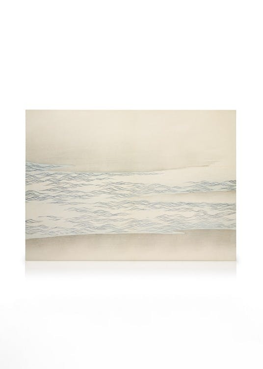 Canvas Prints Kamisaka Sekka - Ocean Waves From Momoyogusa Canvas print (30x40 cm - Black Frame)