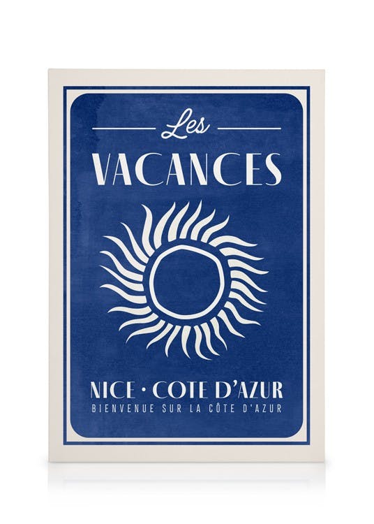 Canvas Prints Les Vacances Canvas print (30x40 cm - Oak Frame)