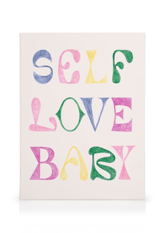 Canvas Prints Self Love Baby Canvas print (30x40 cm - Black Frame)