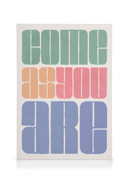 Come As You Are Toile (50x70 cm - Cadre noir) - Motifs texte