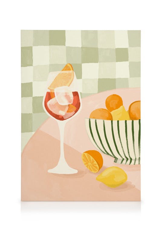 Canvas Prints Citrus and Drinks Canvas print (50x70 cm - Oak Frame)