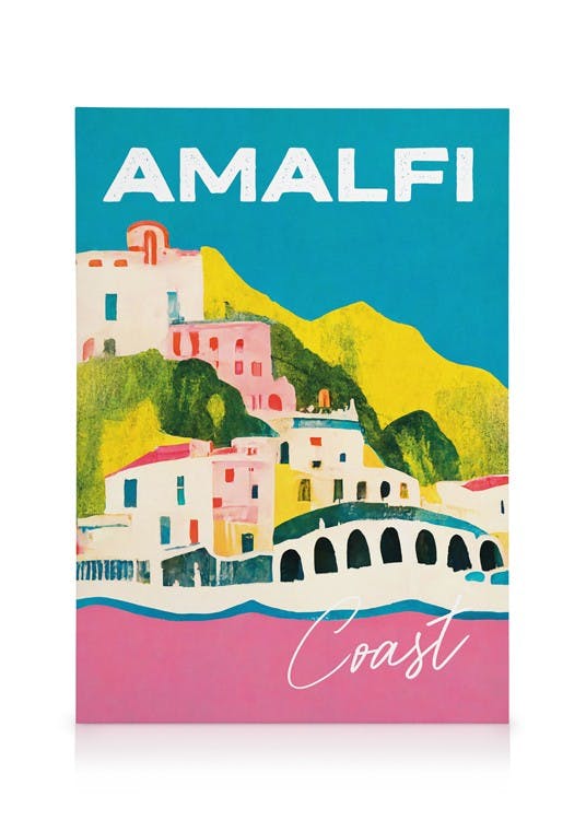 Canvastavlor SipCircle - Amalfi Pink Coast Canvastavla (30x40 cm)