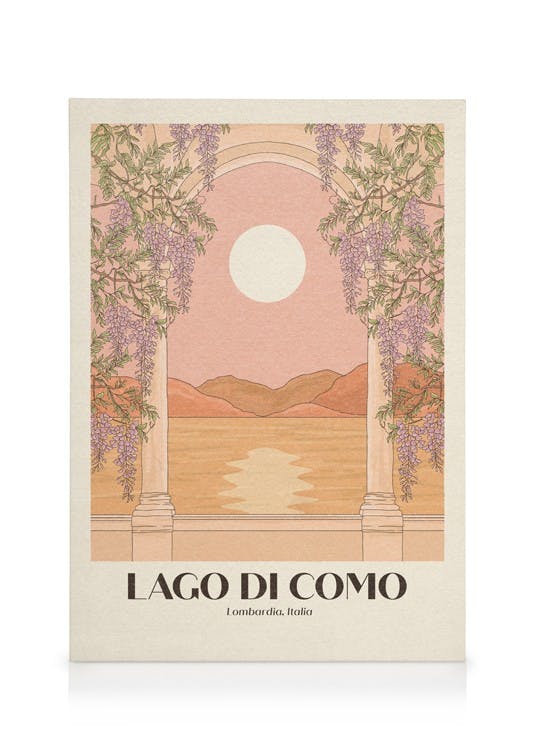 Canvas Prints Cai and Jo - Lago Di Como Canvas print (50x70 cm - Black Frame)