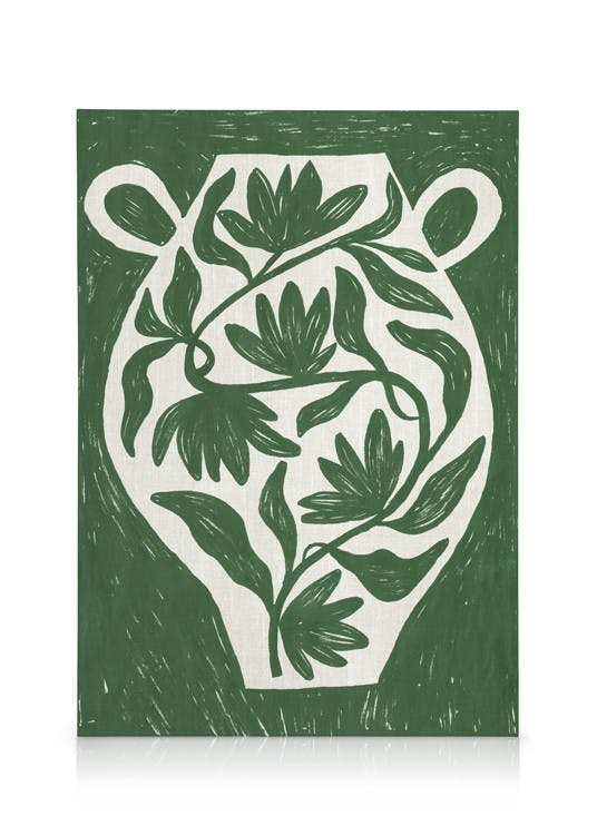 Canvas Prints Green Botanical Vase Canvas print (30x40 cm)
