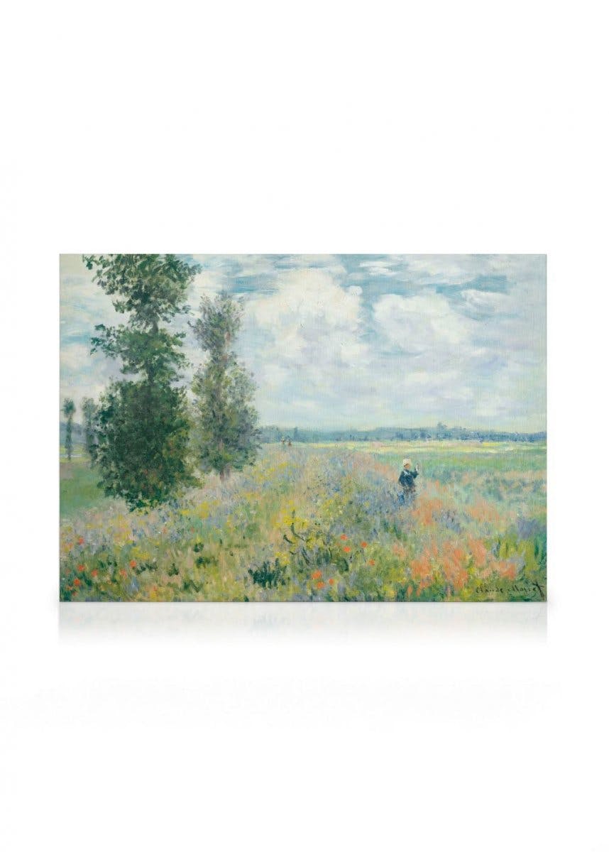 Obrazy na płótnie Monet - Poppy Fields near Argenteuil Obraz na płótnie (30x40 cm - Czarna ramka)