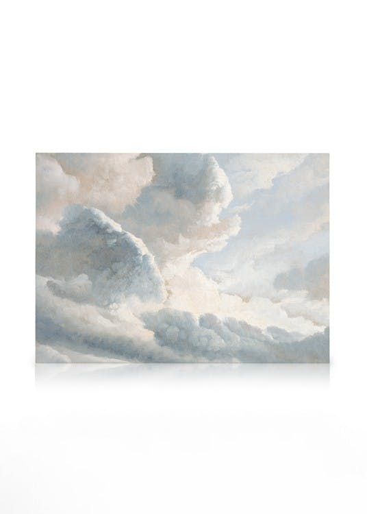 Canvastavlor Simon Denis - Study of Clouds with a Sunset near Rome Canvastavla (30x40 cm)
