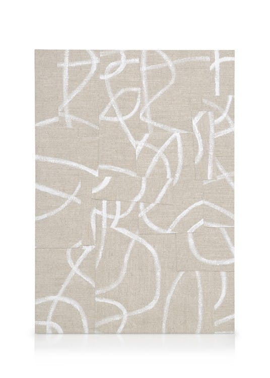 Canvas Prints Line Art Patchwork Canvas print (70x100 cm - Black Frame)