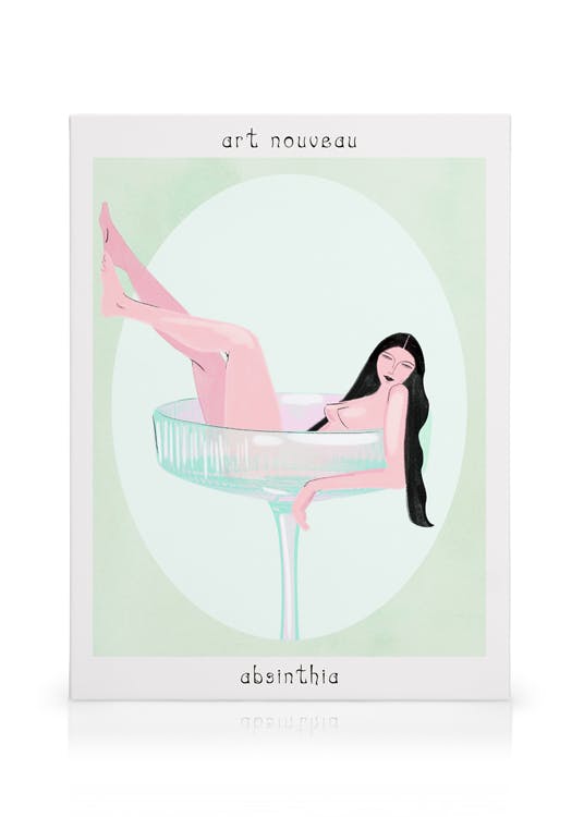Canvas Prints Absinthia Canvas print (30x40 cm - Oak Frame)