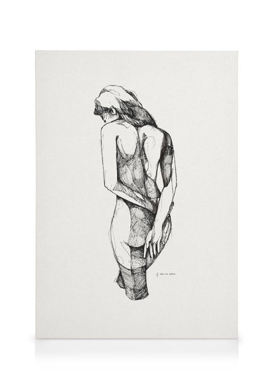 Obrazy na płótnie Thoughtful Obraz na płótnie (30x40 cm - Ramka dębowa)