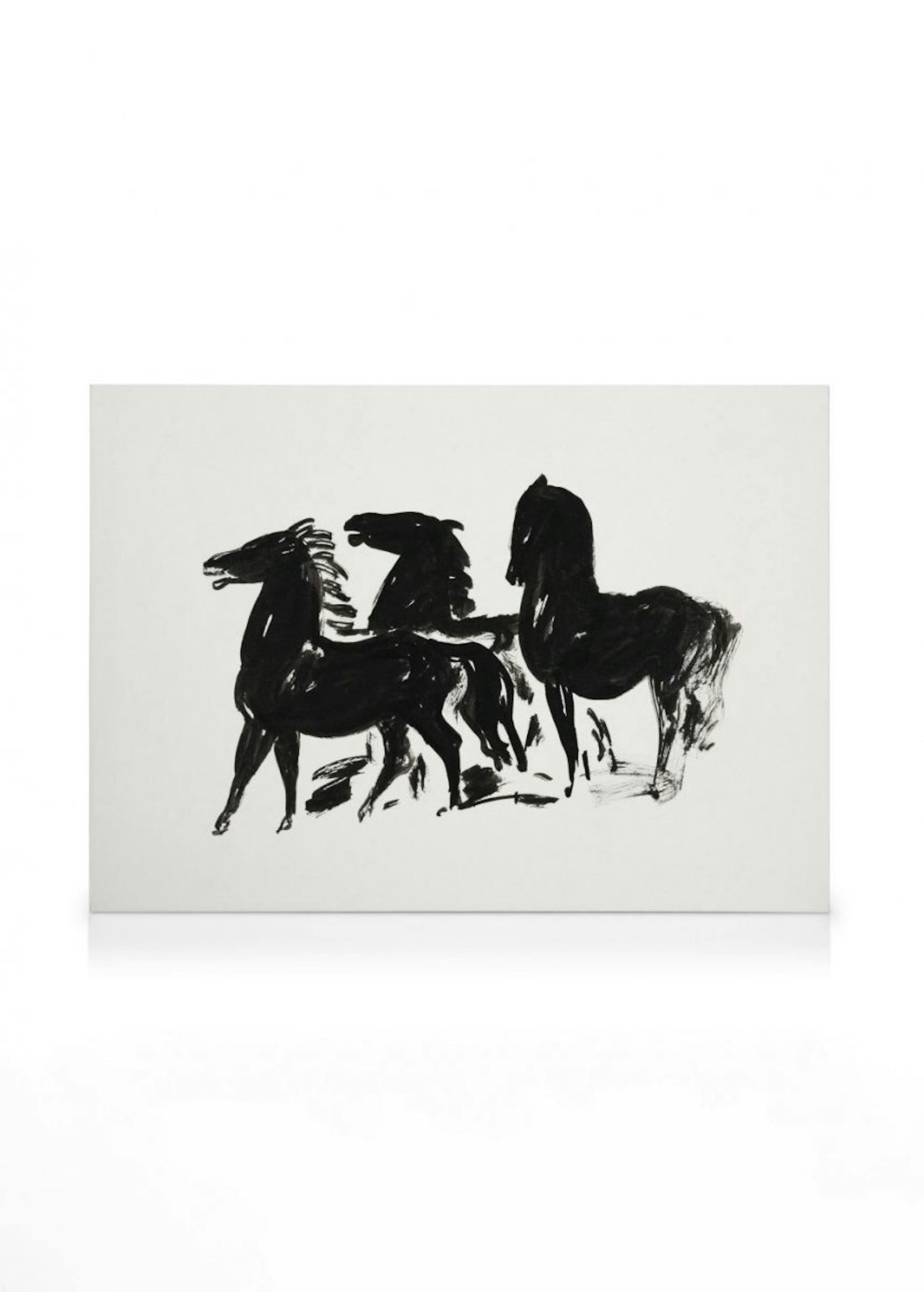 Leo Gestel - Three Black Horses Canvas print 0
