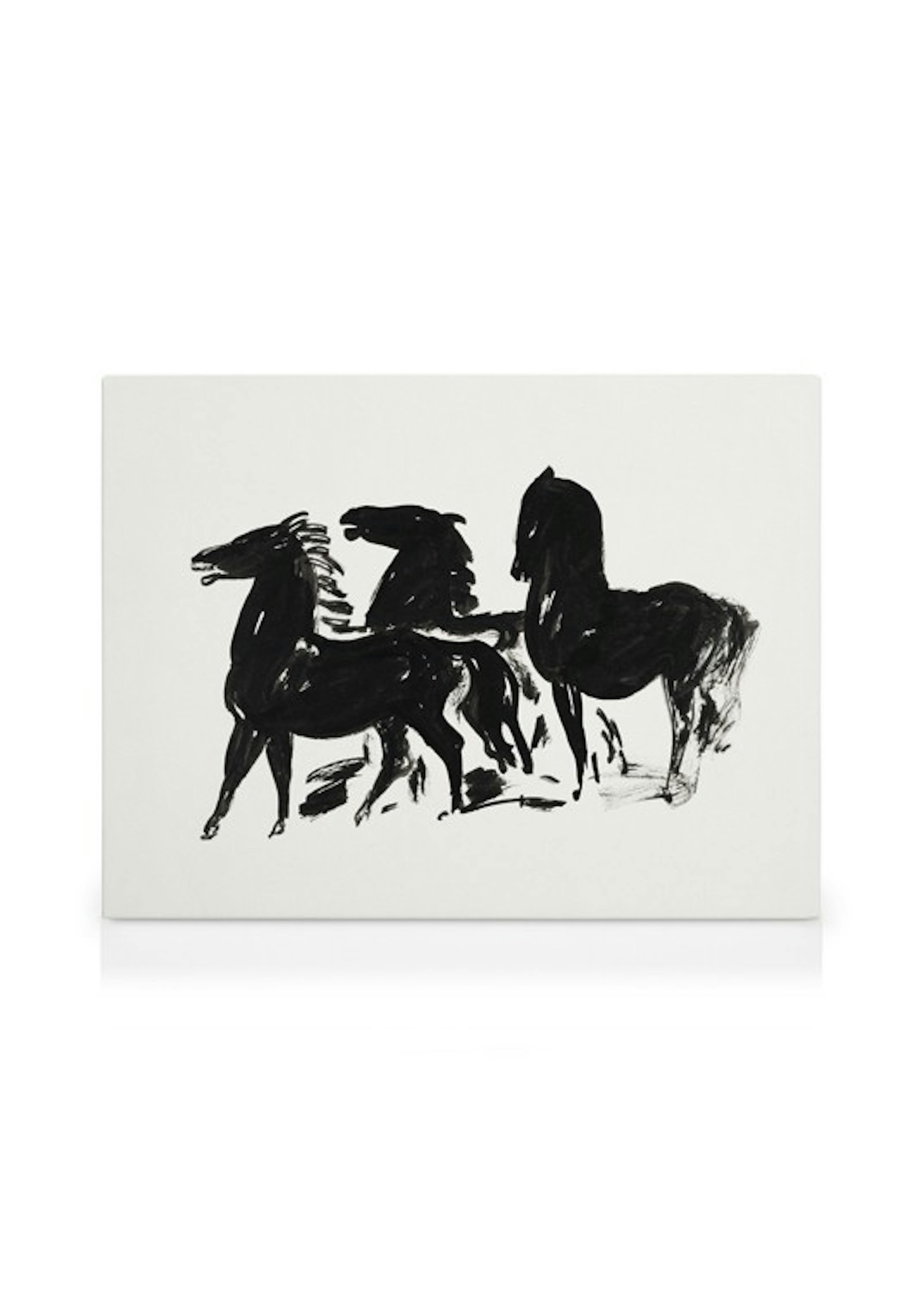 Leo Gestel - Three Black Horses Lienzo