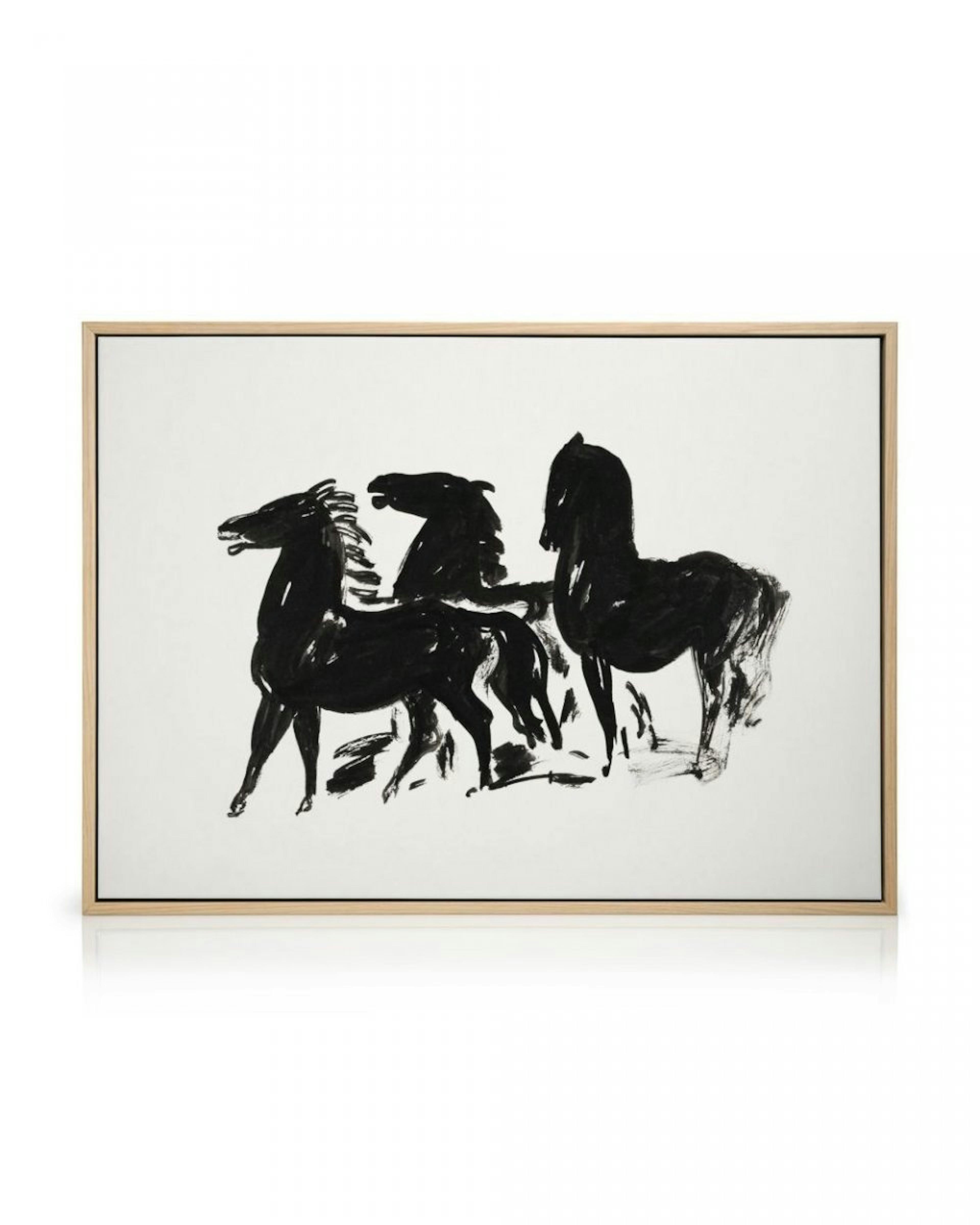Leo Gestel - Three Black Horses Lienzo