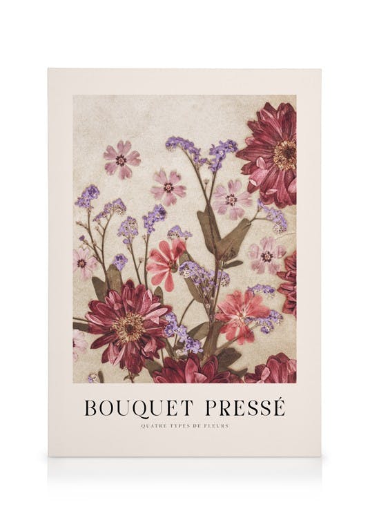 Canvas Prints Vintage Pressed Bouquet Canvas print (30x40 cm)