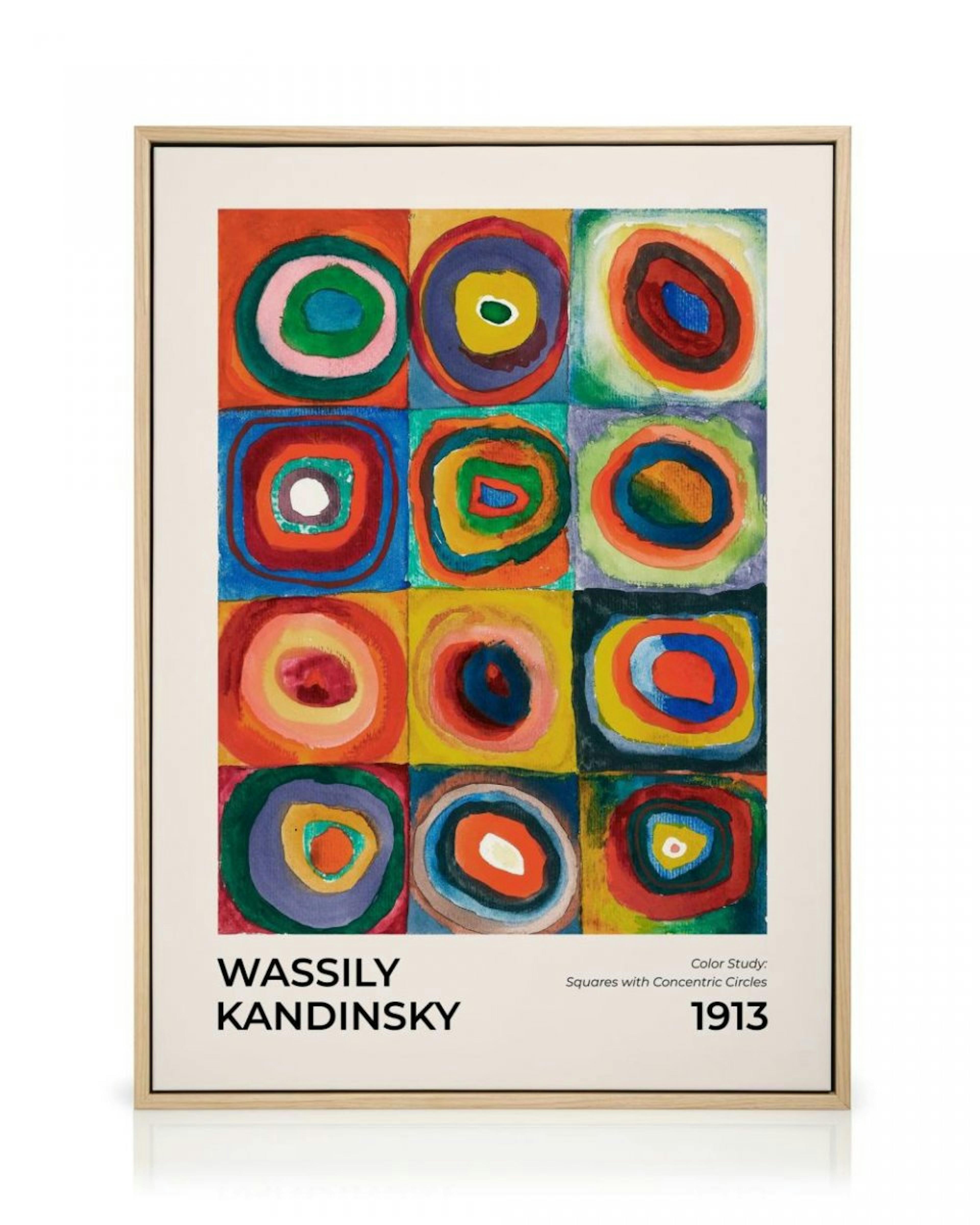 Kandinsky - Squares with Concentric Circles Lienzo