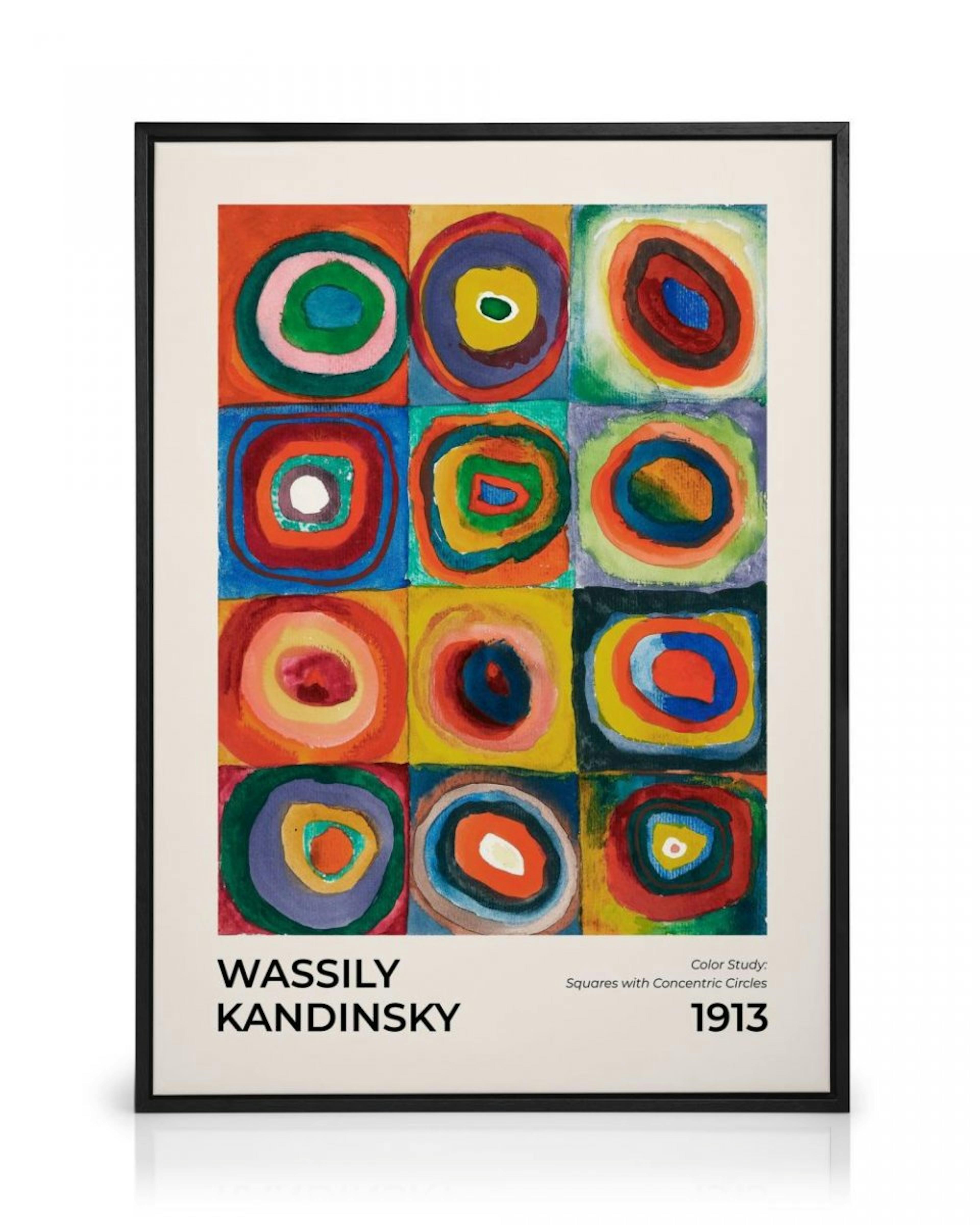 Kandinsky - Squares with Concentric Circles Lienzo