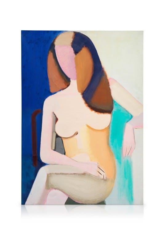 Canvas Prints Vilhelm Lundstrøm - Seated Female Model Canvas print (50x70 cm - Oak Frame)