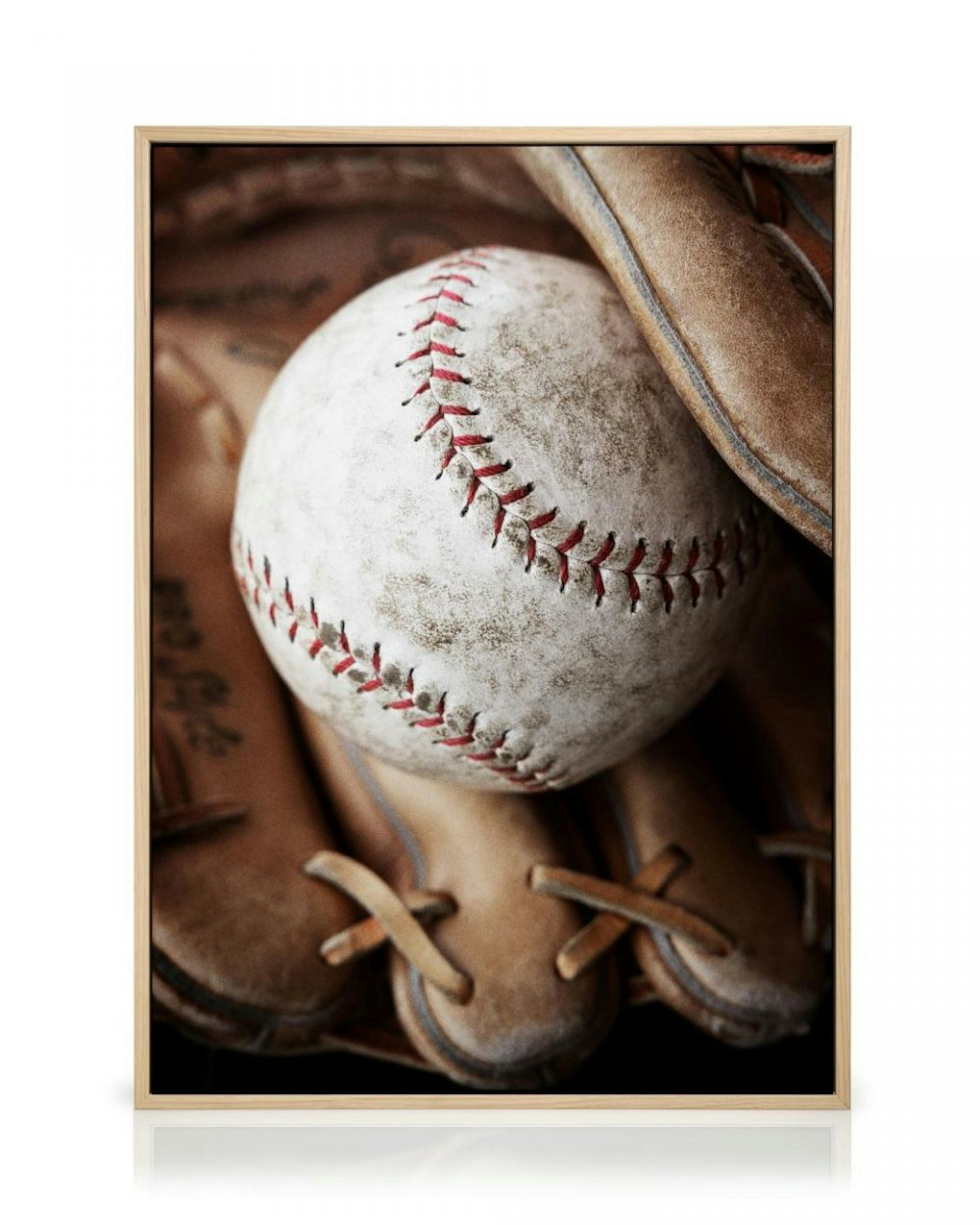 Baseball in Glove Obraz na płótnie