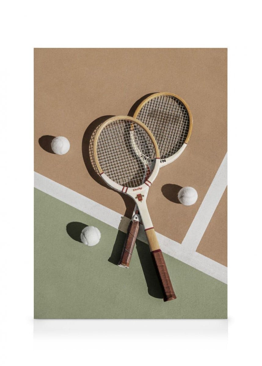 Obrazy na płótnie Racket Duo Obraz na płótnie (30x40 cm - Ramka dębowa)