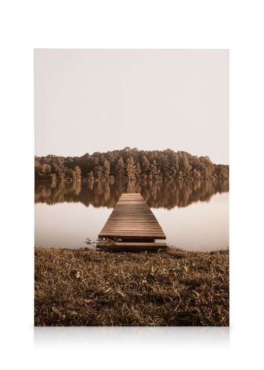 Canvas Schilderijen Silent Dock Canvas (50x70 cm - Fotolijst Eiken)