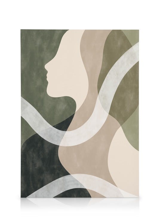 Canvas Prints Shapes of a Face No2 Canvas print (30x40 cm - Black Frame)