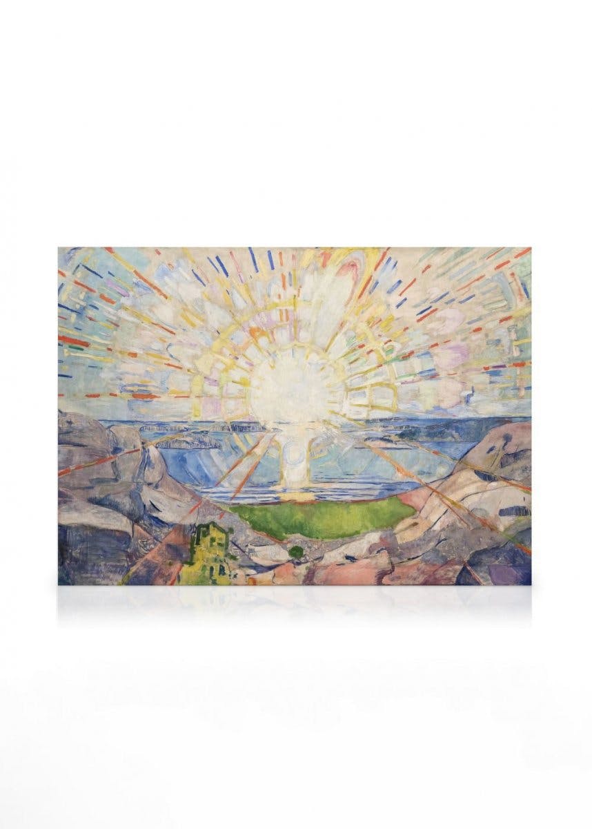Canvas Schilderijen Edvard Munch - Solenintro Canvas (50x70 cm - Fotolijst Zwart)