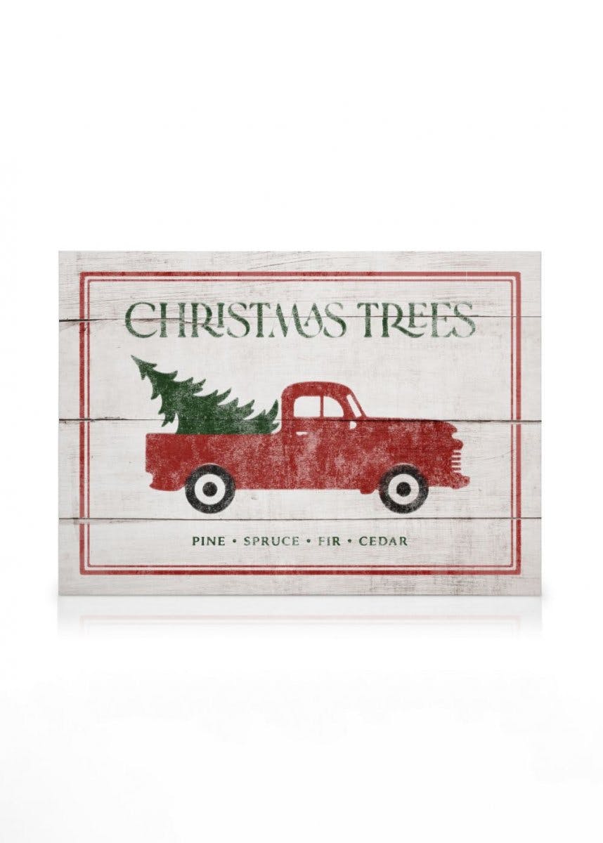 Canvas Schilderijen Vintage Holiday Sign Canvas (30x40 cm - Fotolijst Zwart)