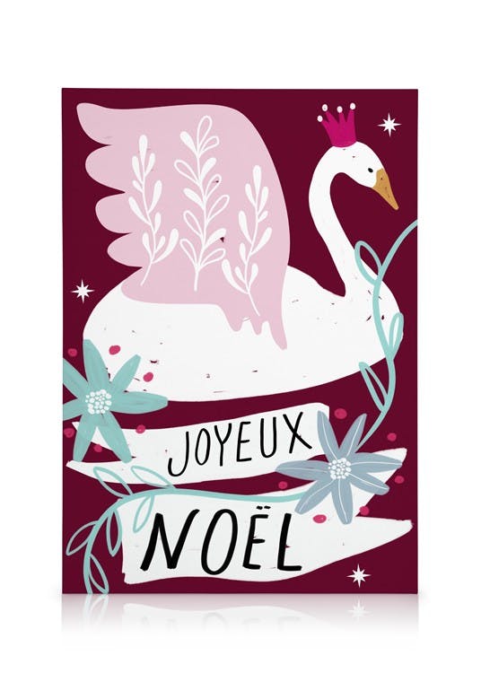Canvas Prints Noël Swan Canvas print (30x40 cm - Oak Frame)