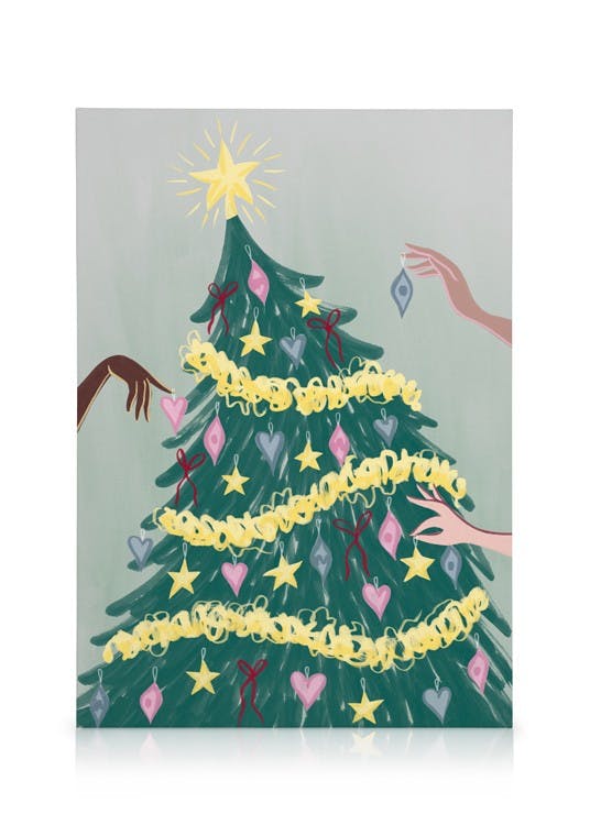 Leinwandbilder Joyful Tree Leinwandbild (50x70 cm - Eichenrahmen)