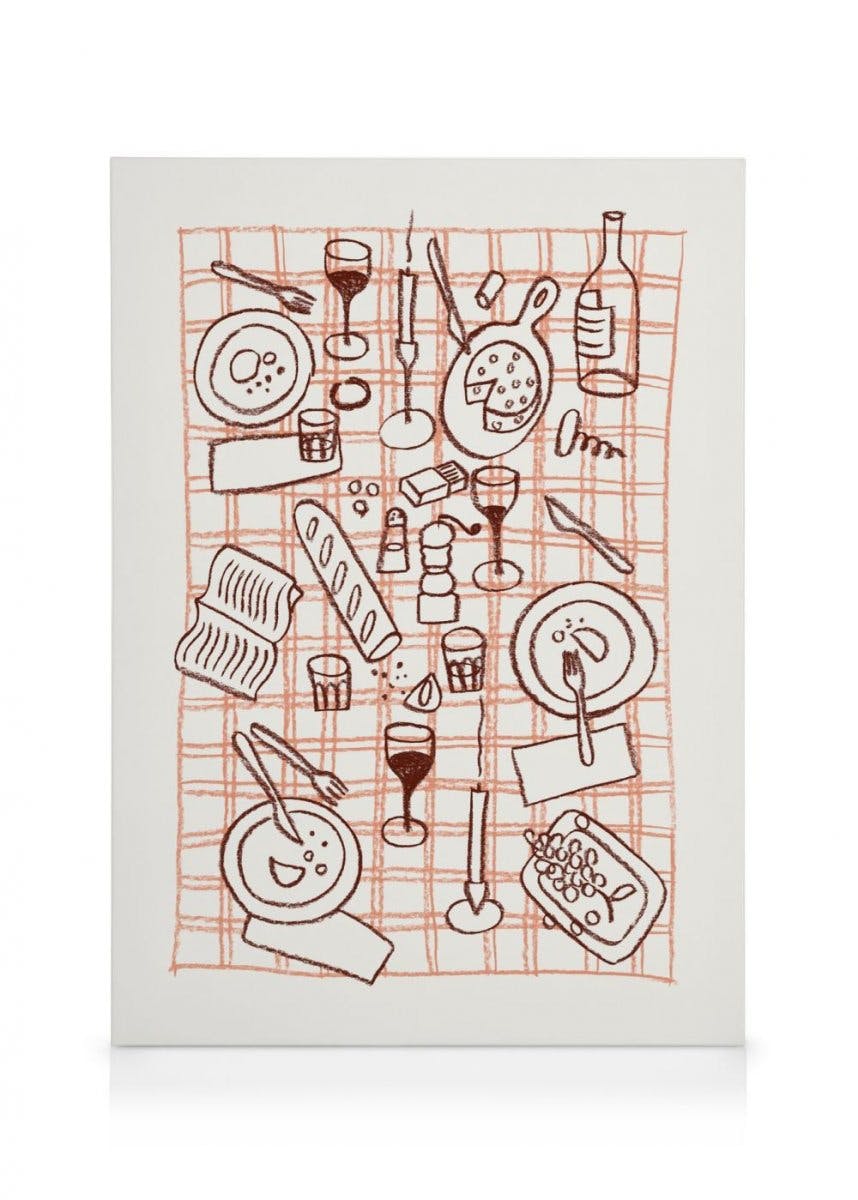 Canvas Prints The Dinner Table Canvas print (50x70 cm - Oak Frame)