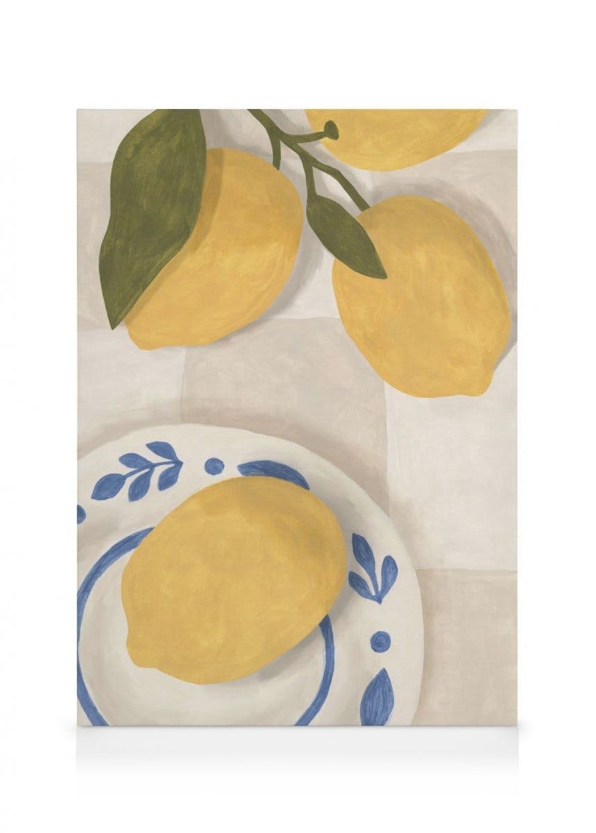 Canvas Schilderijen Refreshing Citrus Canvas (30x40 cm - Fotolijst Zwart)